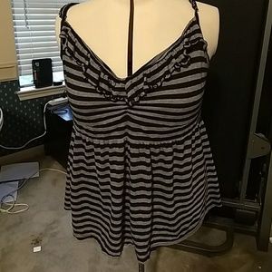 Torrid ruffle babydoll tank